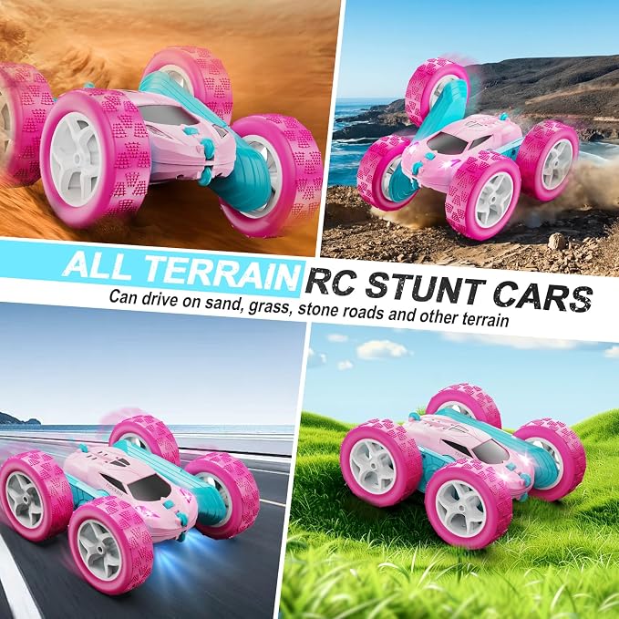 Remote Control Car, 2.4 GHZ Double Sided RC Stunt Car 360° Rotating Remote - Image 5