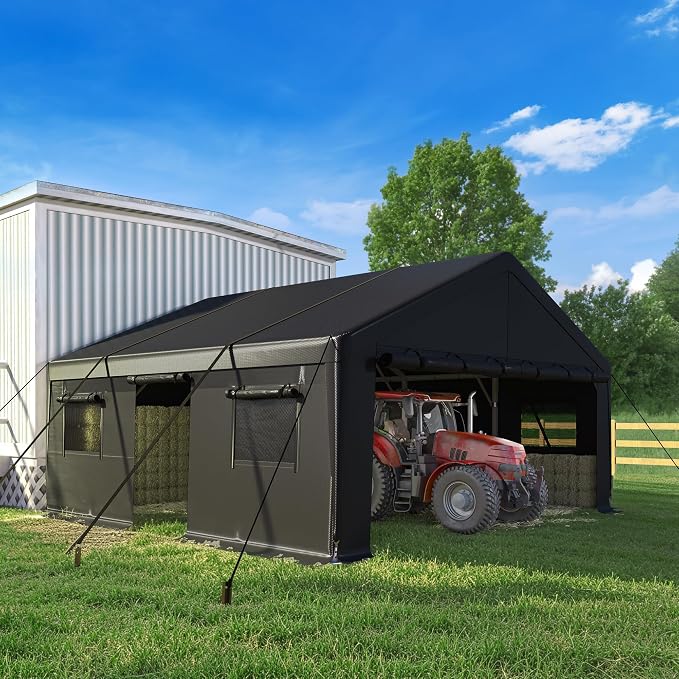 Bepatio 2 Car Carport, 20 x 20 Heavy Duty Metal Carport, All Weather Extra - Image 8