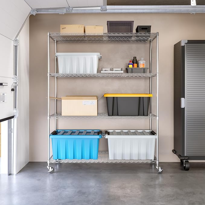 Seville Classics UltraDurable Heavy Duty NSF Solid Steel Wire Rack Storage Unit - Image 2