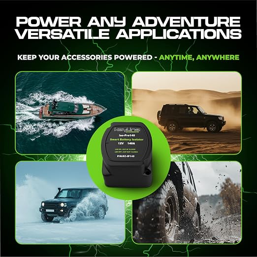 Dual Battery Isolator Kit 12V - 140 Amp Voltage Sensitive Relay - Image 7