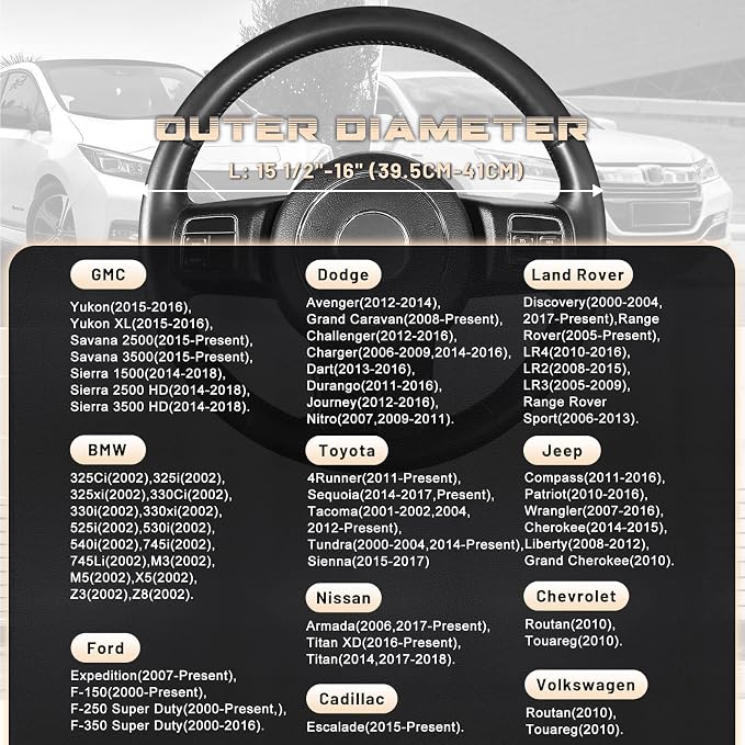 SEG Direct Car Steering Wheel Cover - Image 5