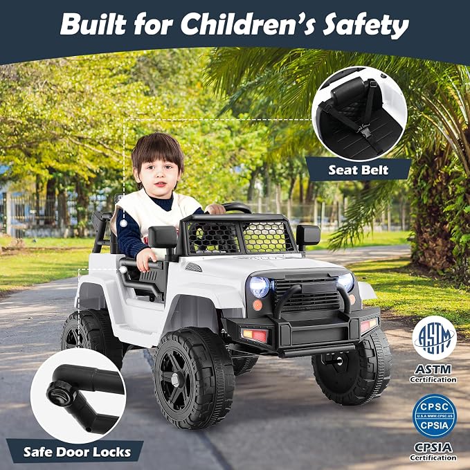 Costzon Ride on Car, 12V Battery Powered Truck Vehicle - Image 6