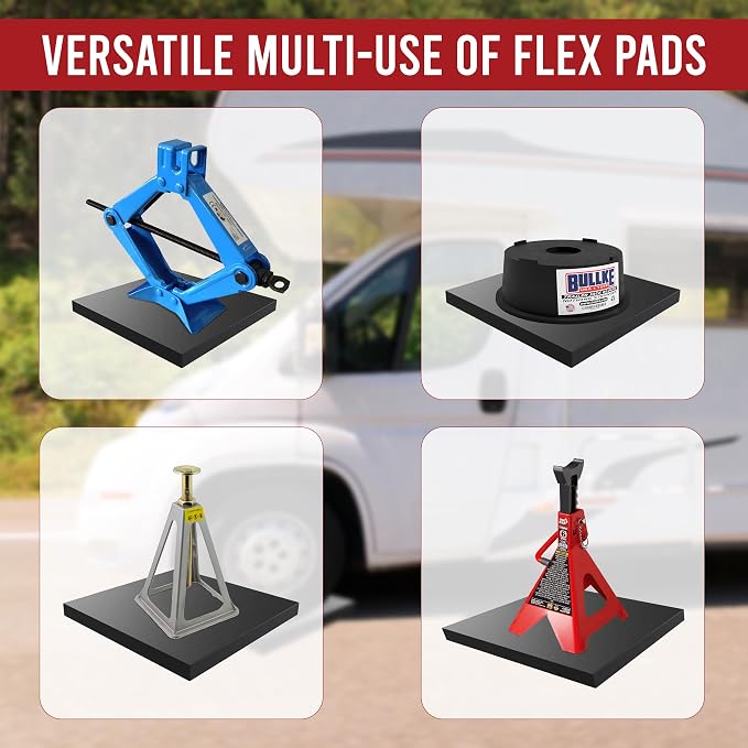 USA Made RV Leveling Jack Flex Pads 9" – Heavy-Duty Rubber Jack Pads – Non-Slip - Image 4