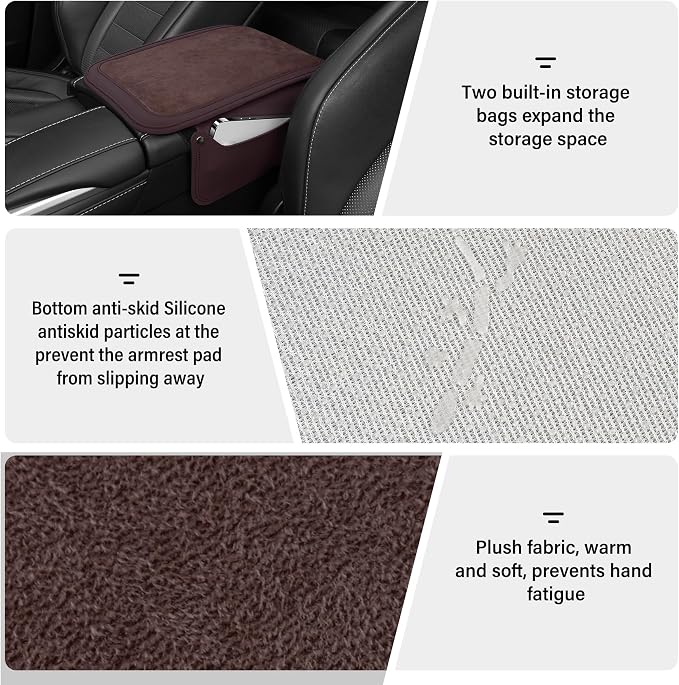 SINGARO Car Leather Center Console Cover - Image 3