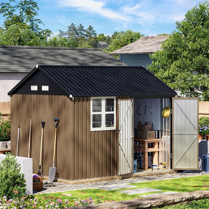 10X8FT Outdoor Steel Storage Shed - Image 6
