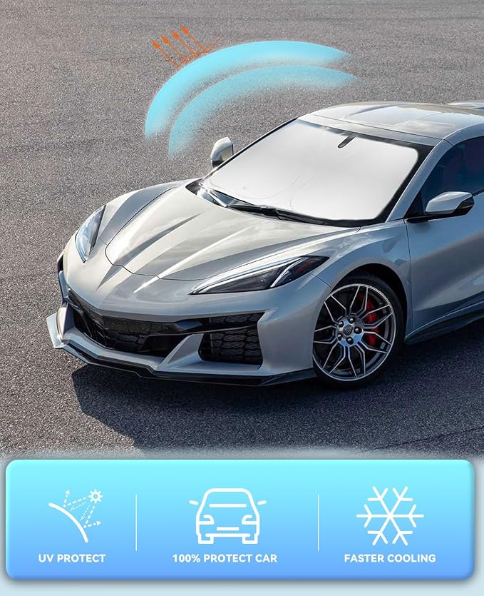 Sunshade for Chevy Corvette C8 Windshield Cover for Chevrolet Corvette 2020 - Image 5