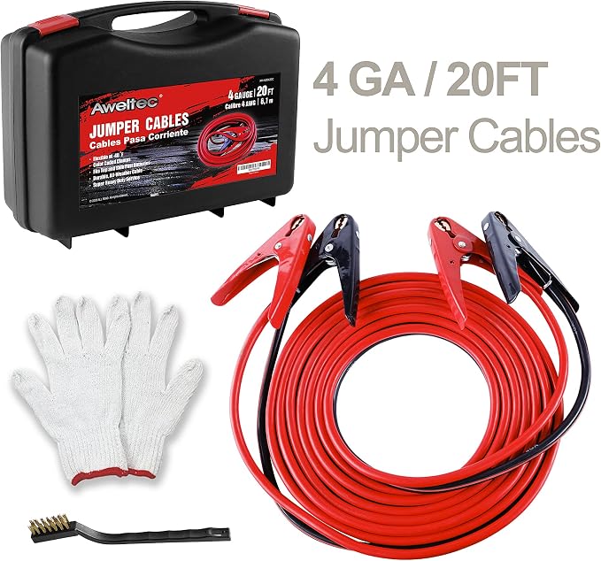 100% Pure Copper Jumper Cables 4 Gauge 20 Feet - Image 2