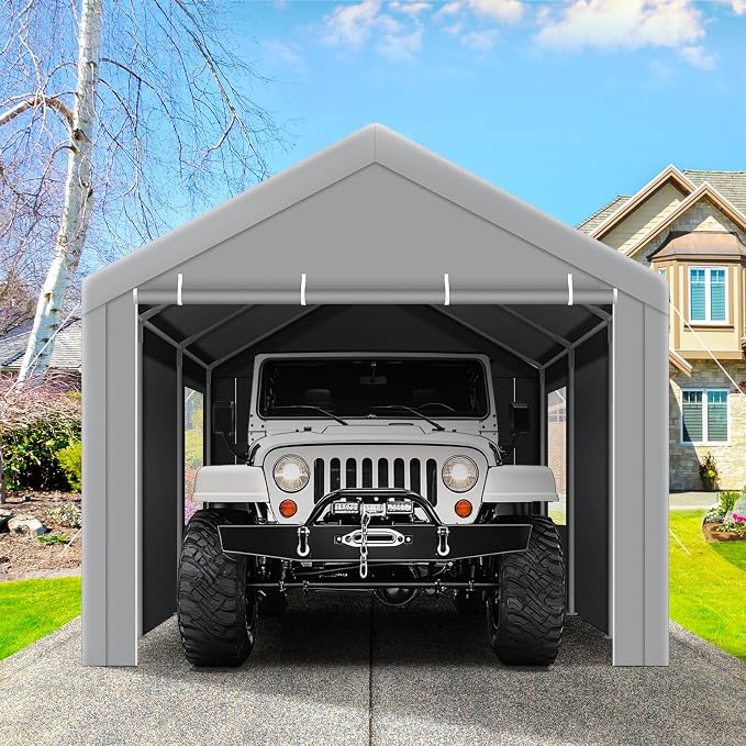 COBIZI Carports 10x20 Heavy Duty Car Canopy Garage - Image 9