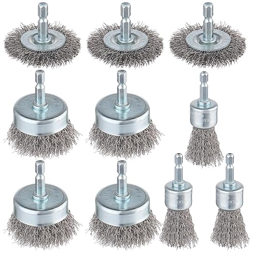 Rocaris 10-Pack Carbon Steel Wire Wheel, Pen Brush Set - Image 7