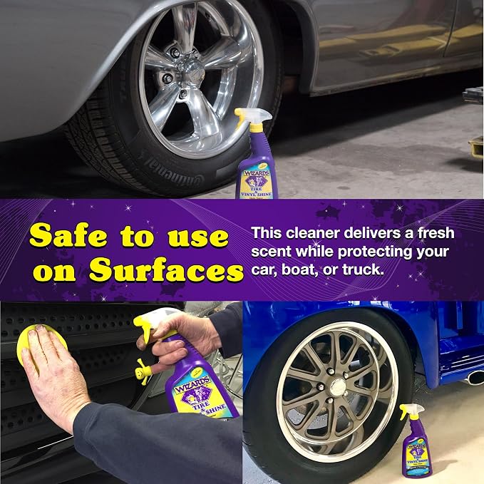 Wizards - Vinyl & Tire Shine Spray, Tire Dressing and Protectant, Professional - Image 4