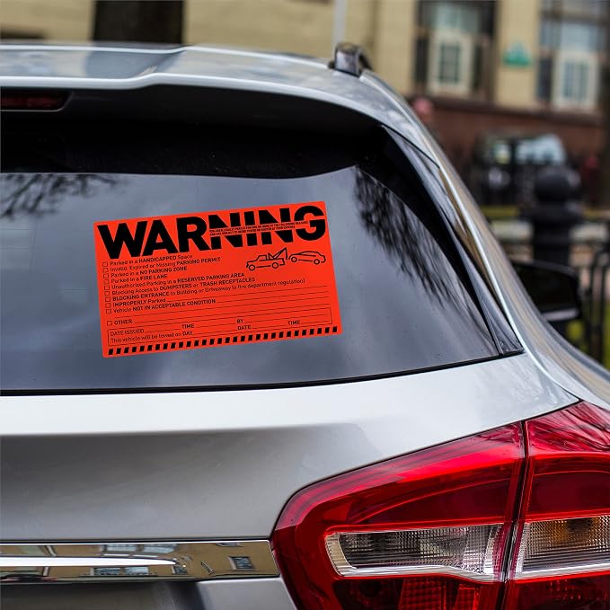 Easykart Labels 250 Parking Violation Notice Tow Stickers - Image 6