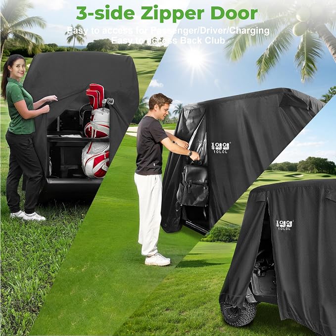 10L0L 4 Passenger Golf Cart Cover - Image 4