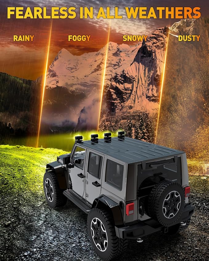 NAOEVO 7 Inch Yellow LED Light Bar, 240W 24, 000LM Offroad Fog/Driving Lights - Image 5