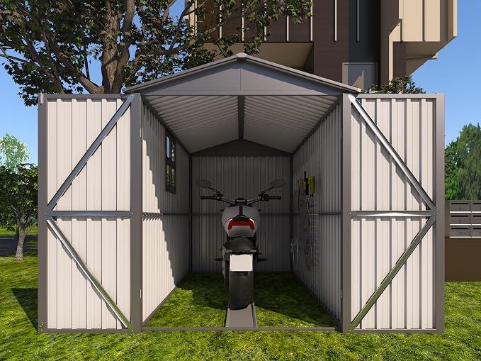 Motorcycle Steel Storage Shed by GDFStudio