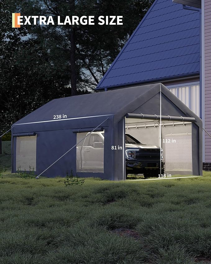 10x20 Ft Carport, Car Port - Image 2
