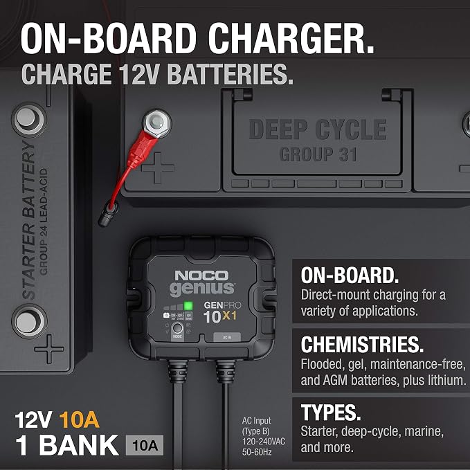 NOCO Genius GENPRO10X1: 1-Bank, 10A Onboard Battery Charger - Image 2