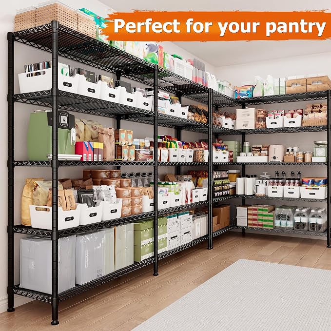 REIBII 1600LBS Storage Shelves Metal Shelving 5 Tier Wire Shelving Unit - Image 6