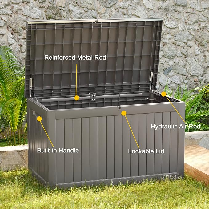 EAST OAK Outdoor Storage Box, 230 Gallon Deck Box, Waterproof, UV-Resistant - Image 10