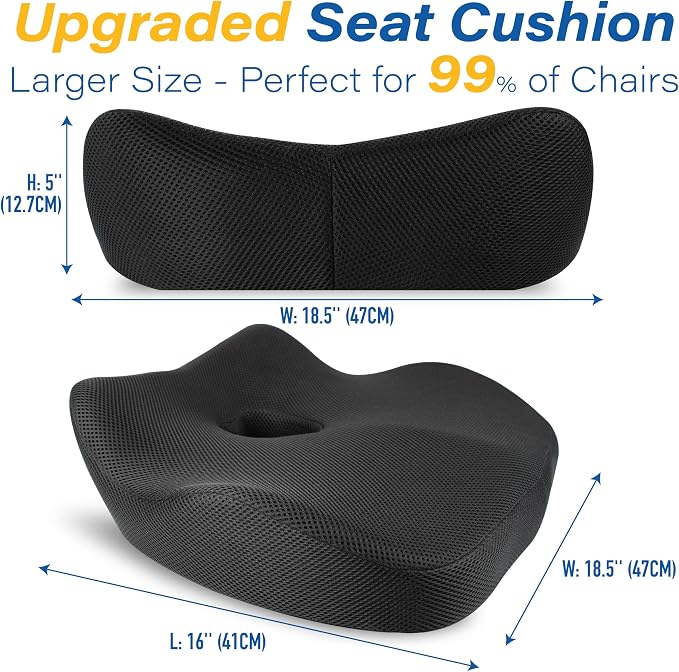 Car Seat Cushion, Ergonomic Memory Foam Car Cushion - Image 7