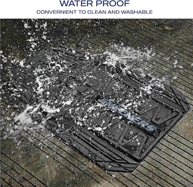 Skechers Car Floor Mats, Heavy Duty Rubber Car Mats Full Set, All WeatherFloor - Image 5