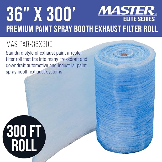 Master Elite Premium Paint Spray Booth Exhaust Filter Roll - Image 2