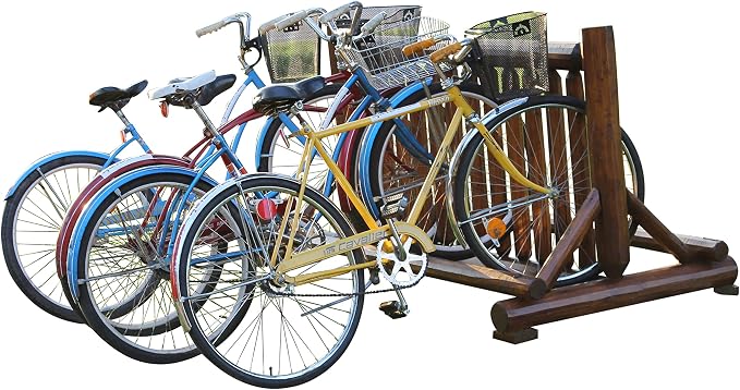 13-Place Bike Log Rack, Outdoor Bike Stand, Freestanding Commercial Bicycle - Image 2
