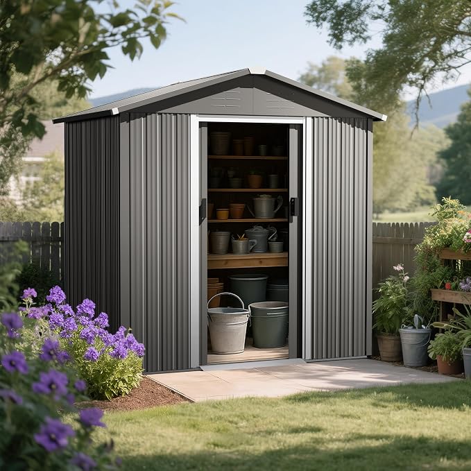 Nuu Garden 6 x 4 FT Outdoor Storage Shed - Image 2