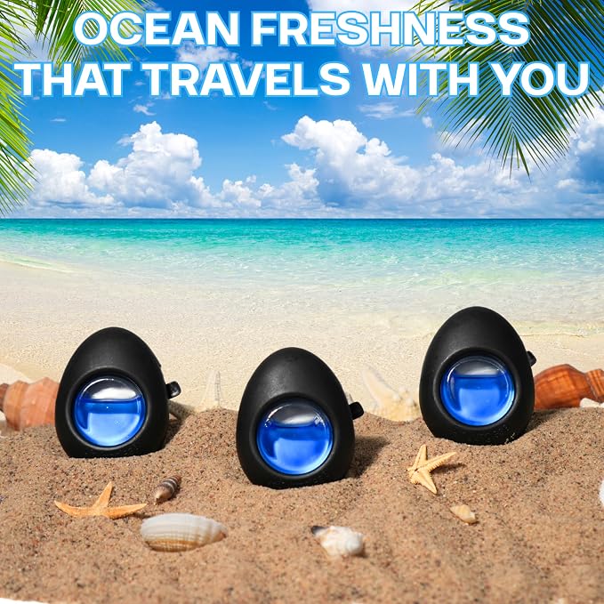 Air Jungles Car Air Freshener Vent Clip 3 Count, Ocean Scent, 4 ml Each - Image 7