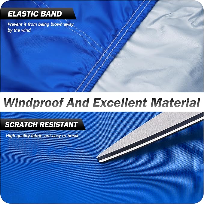 Heavy Duty Outdoor Car Cover Windproof All Weather Waterproof Sun Rain UV Dust - Image 3