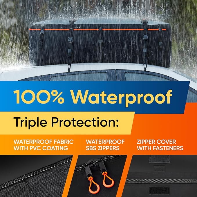 Heavy-Duty Waterproof Roof Bag – 23 Cubic Feet Rooftop Cargo Carrier, Soft - Image 4