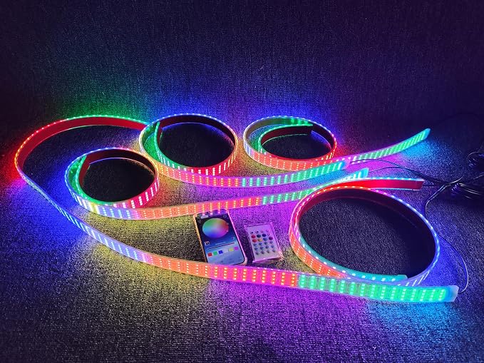 3PCS 4FT Quad Row Brightest Chasing Dream Color LED Light Strips - Image 7