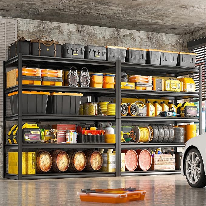 REIBII 48.2" W Garage Shelving Heavy Duty Metal Shelving 3000LBS Storage - Image 6