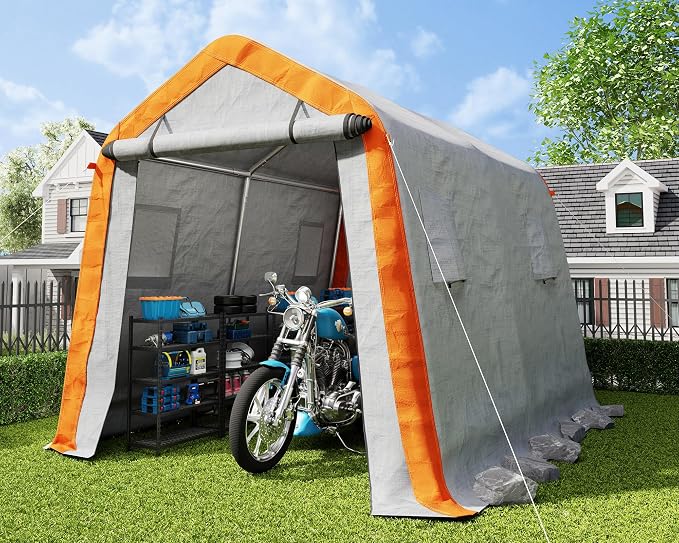 AMERLIFE 8x10x8 FT Heavy Duty Portable Shed Storage Shelter, Outdoor Storage by AMERLIFE