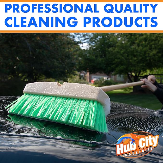 Hub City Industry 10- inch Car Wash Brush, Soft Nylon Bristle, car Accessories - Image 6