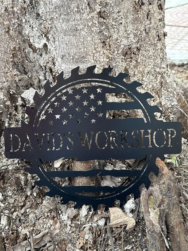 Custom American Flag Metal Shop Sign Gift - Image 5