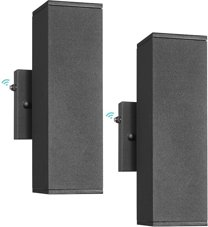 Ken & Ricky 2 Pack Dusk to Dawn Outdoor Lighting, Modern Exterior Lighting by KenRicky