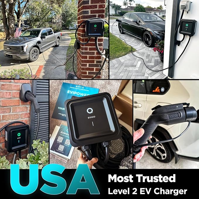 EVIQO EV Charger Level 2-48 Amp Level 2 EV Charger Hardwired, 240V Electric - Image 8