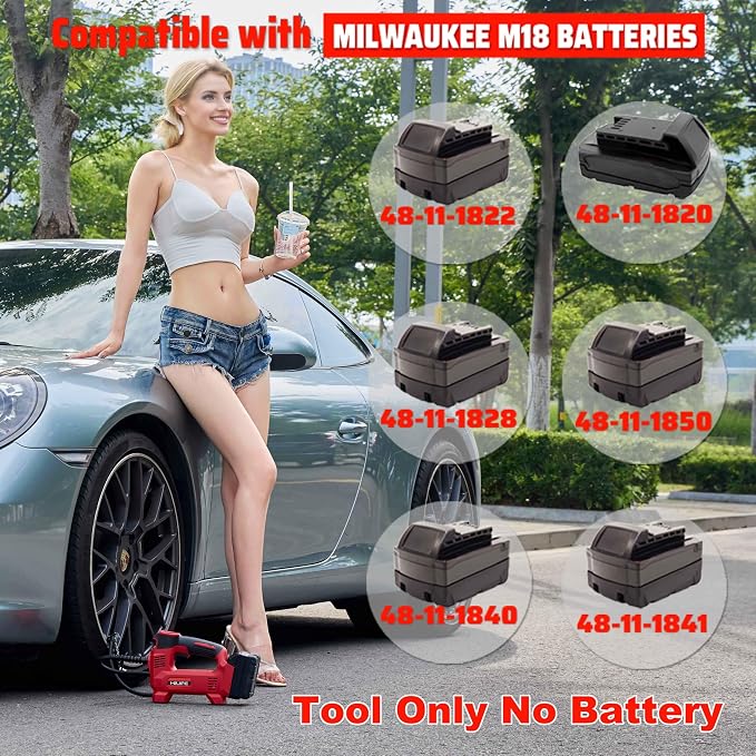 Cordless Tire Inflator Portable Air Compressor - Image 2