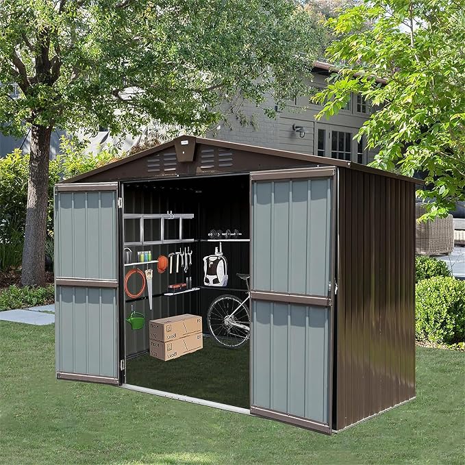 IKERY Metal Storage Shed 10' x 8' - Image 7