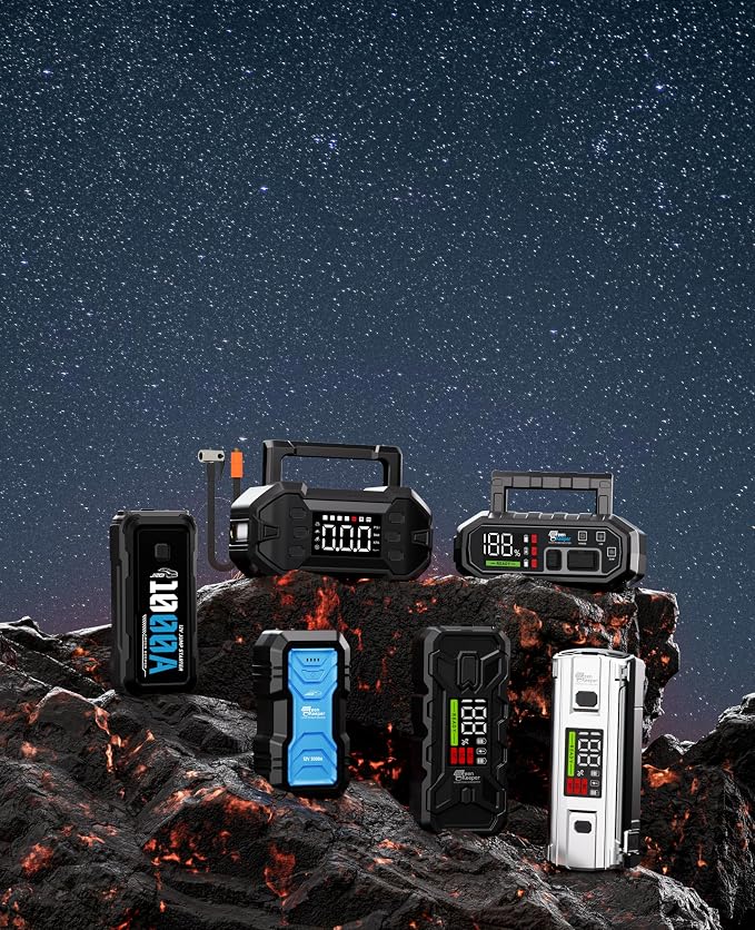 4000A Portable Car Jump Starter: 12V Battery Jumper Box Emergency Kits - Image 9