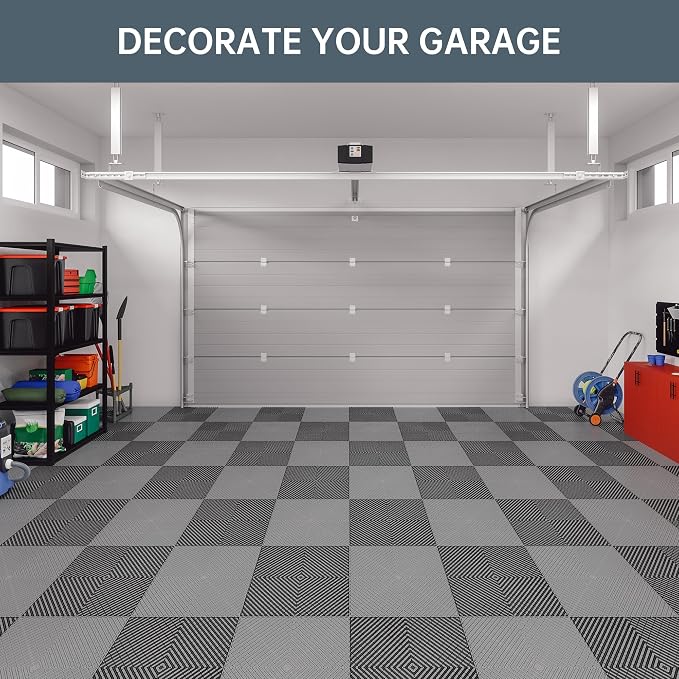 Durable Polypropylene Interlocking Modular Garage Floor Tiles, Versatile - Image 4