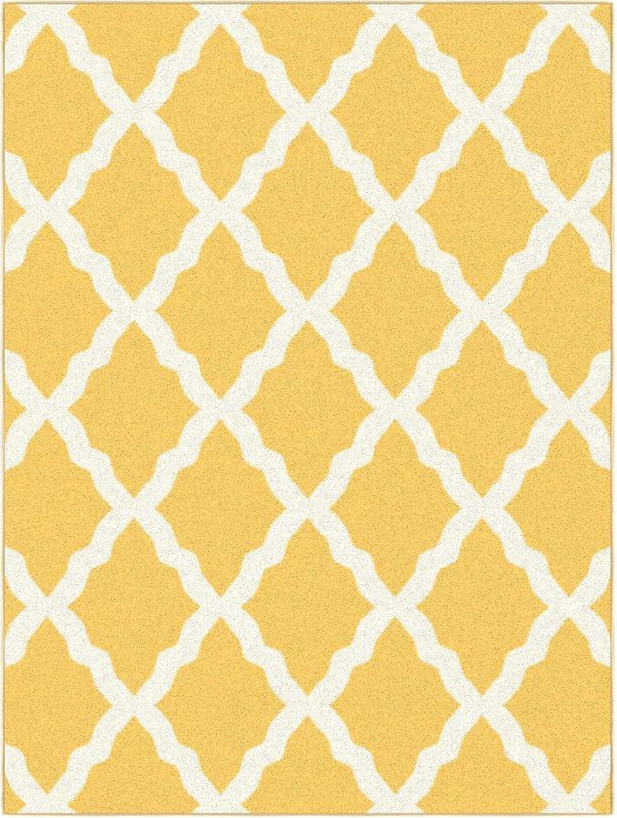 Ottomanson 5' x 6'6" Rugs for Living Room Trellis Area Rug for Bedroom - Image 6