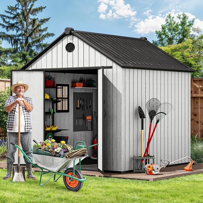 YITAHOME 8 x 8 ft Outdoor Plastic Storage Shed - Image 2
