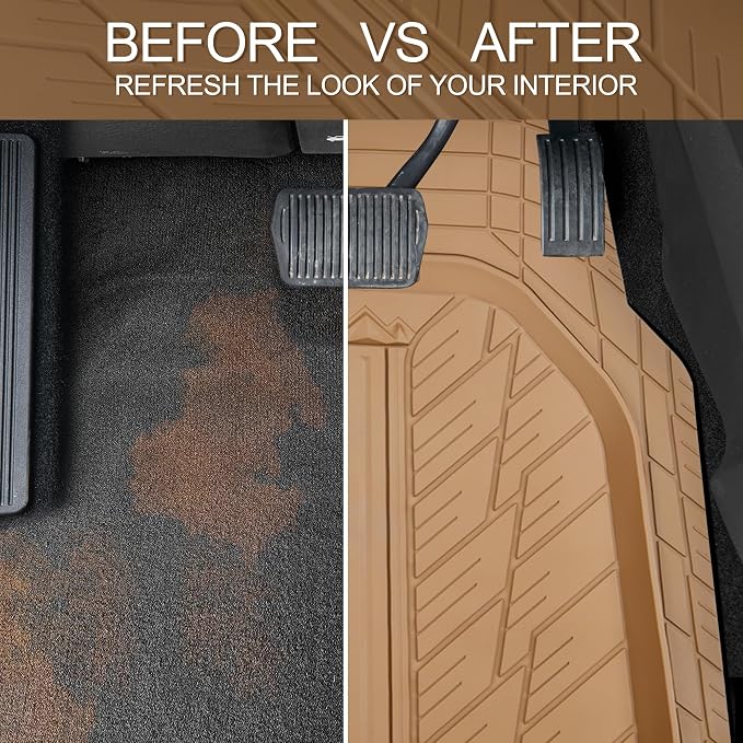 CAR PASS Tire Tread DeepDish Rubber Floor Mats - Image 6