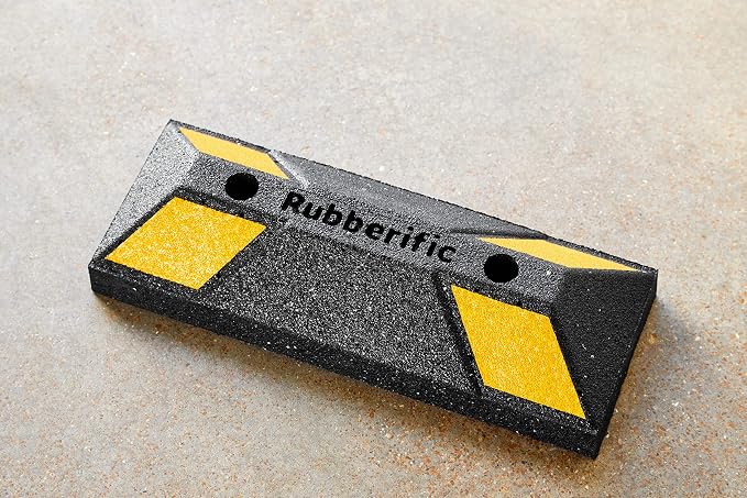 Rubberific Heavy Duty Rubber Parking Stop Durable Easy to Install Reflective - Image 7