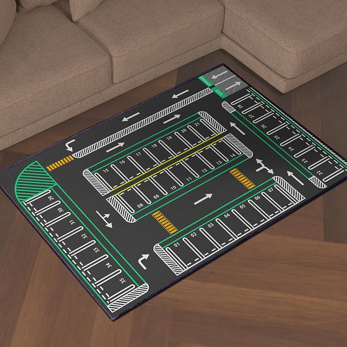 Play Mat 5'x 6'6" Traffic System Playmat Car Rugs - Image 6