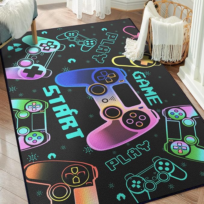 Play Gaming Rug for Bedroom Gamer Mat Gamepad for Boys Room 59"x39" for - Image 7