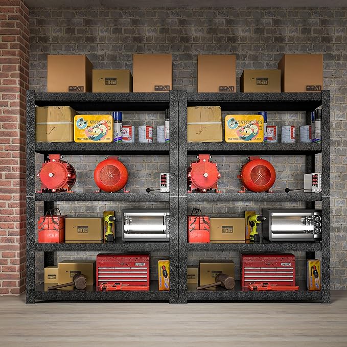 72" Hx47.3 Wx23.6 D 5 Tier Garage Shelving Heavy Duty Garage Storage Shelves - Image 6