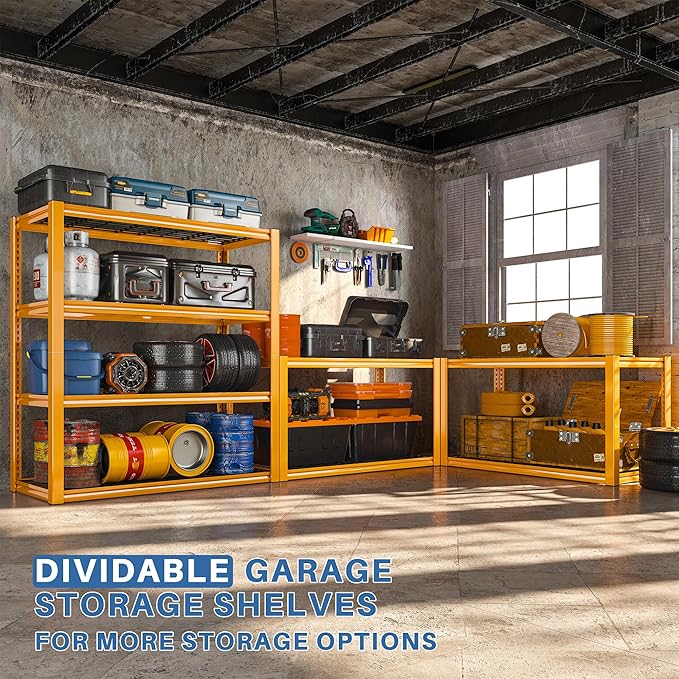 REIBII 40" W Garage Shelving Heavy Duty Metal Shelving 2200LBS Storage Shelves - Image 4