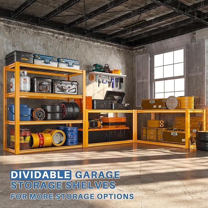 REIBII 40" W Garage Shelving Heavy Duty Metal Shelving 2200LBS Storage Shelves - Image 4